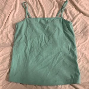 Aqua colored tank spaghetti straps
